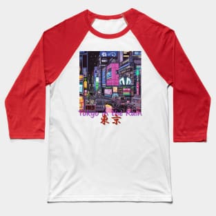 Japan Shibuya Tokyo in the Rain by Kana Kanjin Baseball T-Shirt